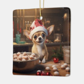 チワホアクリスマスクッキーフェスティバルホリデイ セラミックオーナメント (左)