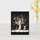 チワホアクリスマスクリスマスツリー犬恋人メンズ女性 カード (黄色い花)