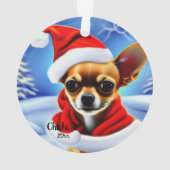 チワホアクリスマスサンタドッグオーナメント オーナメント (裏面)