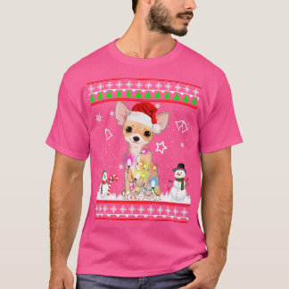 チワホアクリスマスドッグライト Tシャツ