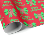 チワホアクリスマスドッグ&グリーンボウレッド ラッピングペーパー (ロールコーナー)