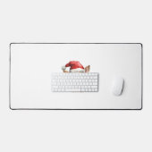 チワホアクリスマスドッグ デスクマット (キーボード&マウス)