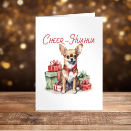 チワホアクリスマスハッピーホリデーおもしろい シーズンカード