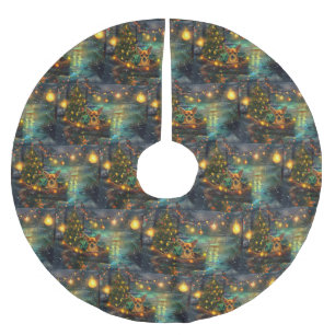 チワホアクリスマスフェスティバル航海 ブラッシュドポリエステルツリースカート