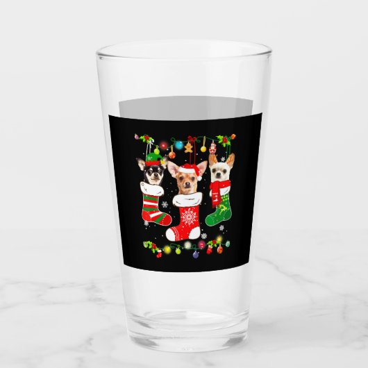 チワホアクリスマスライト タンブラーグラス (正面)