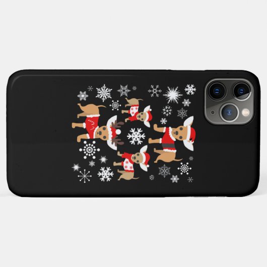 チワホアクリスマス恋人 Case-Mate iPhoneケース (裏面(横))