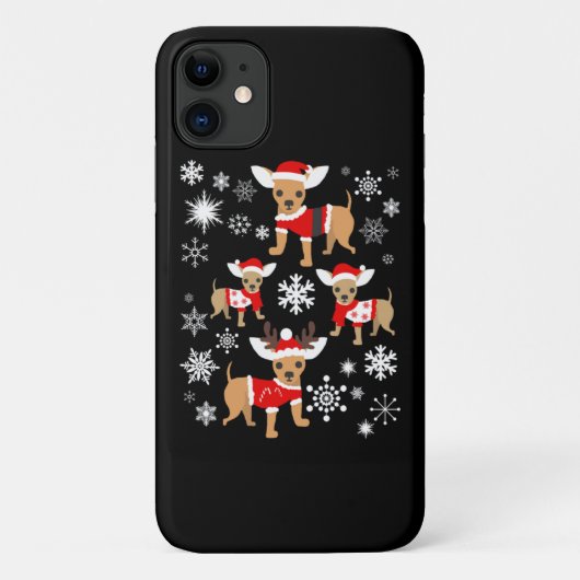 チワホアクリスマス恋人 Case-Mate iPhoneケース (裏面)
