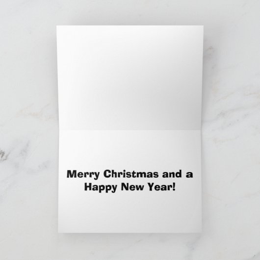 "チワホアコージークリスマス"ドッグアートグリーティングカード シーズンカード (内部)