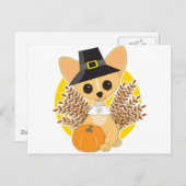 チワホアサンクスギビング シーズンポストカード (正面/裏面)