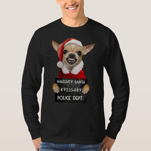 チワホアサンタクリスマス Tシャツ (正面)