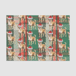 チワホアサンタドッグオンプレイドクリスマスホリデー 薄葉紙