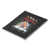 チワホアサンタハットメリークリスマスドッグ ノートパッド (回転)