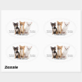 チワホアステッカー 楕円形シール (シート)