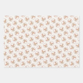 チワホアスムースコート絵を描ズオリジナルドッグアート ラッピングペーパーシート (正面2)