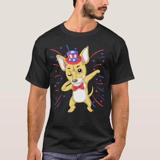 チワホアダビング7月4日 Tシャツ (正面)