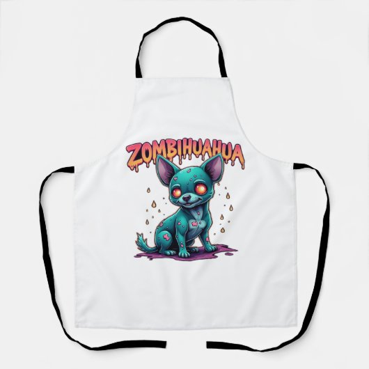 チワホアチチチワゾンビドグハロウィーン エプロン (正面)