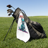 チワホアチチチワゾンビドグハロウィーン ゴルフタオル (グリーン)