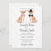 チワホアドグッズ結婚新郎 招待状 (正面/裏面)