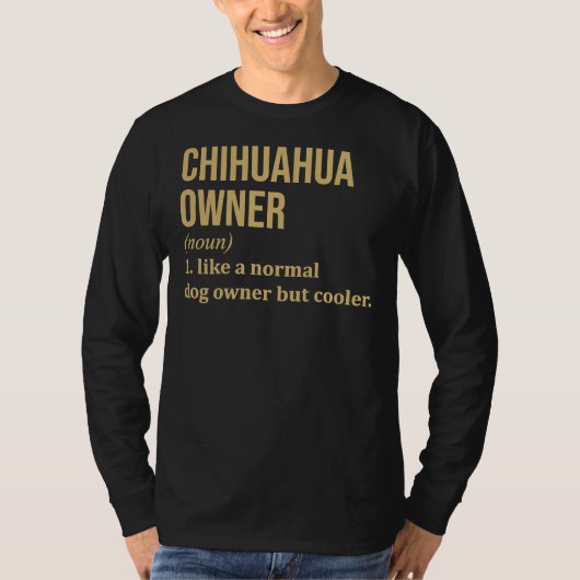 チワホアドッグおもしろい Tシャツ (正面)