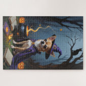 チワホアドッグお洒落ハロウィン絵を描ズ ジグソーパズル (横)