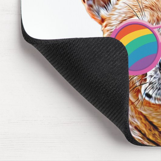 チワホアドッグとハートバレンタインデー投げパイ マウスパッド (コーナー)