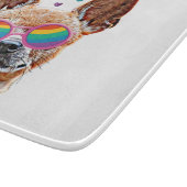 チワホアドッグとハートバレンタインデー カッティングボード (角)