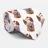 チワホアドッグとハートバレンタインデー ネクタイ (ロール)