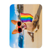 チワホアドッグアットザビーチ マグネット (縦)