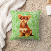 チワホアドッグアートポートレート クッション (ブランケット)