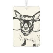 チワホアドッグイラストレーションスケッチ カーエアーフレッシュナー (裏面)