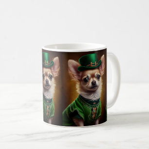 チワホアドッグインセントパトリックのデイドレス コーヒーマグカップ