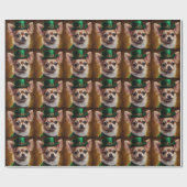 チワホアドッグインセントパトリックのデイドレス ラッピングペーパー (フラット)