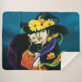 チワホアドッグウィッチハロウィーン シェルパブランケット (正面(横))