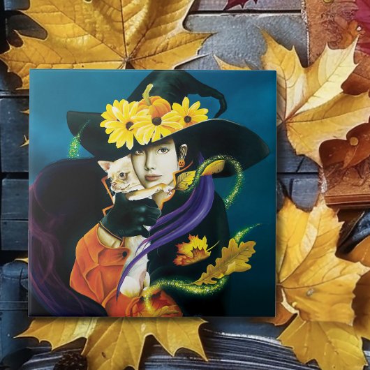 チワホアドッグウィッチハロウィーン タイル