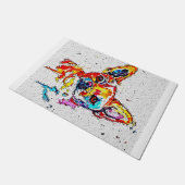 チワホアドッグウォーターポートレート カラフル ドアマット (アングル)