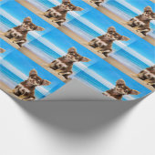 チワホアドッグオントロピカルビーチ ラッピングペーパー (角)