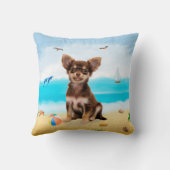 チワホアドッグオンビーチ クッション (裏面)