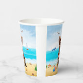 チワホアドッグオンビーチ 紙コップ (左)