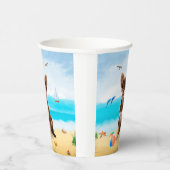 チワホアドッグオンビーチ 紙コップ (右)