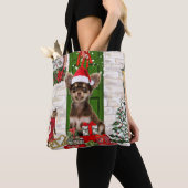 チワホアドッグクリスマス トートバッグ (クローズアップ)