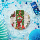 チワホアドッグクリスマス ペーパープレート (パーティー)