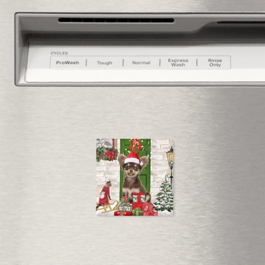 チワホアドッグクリスマス マグネット (インサイチュ (食洗機))