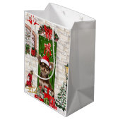 チワホアドッグクリスマス ミディアムペーパーバッグ (裏面アングル)