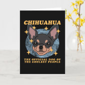 チワホアドッグクール | Chihuahuas カード (黄色い花)