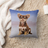 チワホアドッグサイティングビーチ クッション (ブランケット)