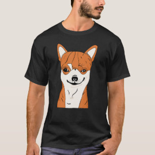 チワホアドッグシャツチワおもしろいアホア微笑み顔 Tシャツ