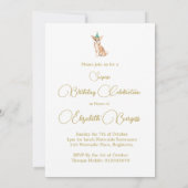 チワホアドッグハッピーバースデーパーティの招待状 (裏面)