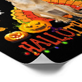 チワホアドッグハロウィーンクリスマスドッグハッピーハロット ポスター (角)