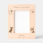 チワホアドッグパウプリントメモリアル レーザー彫刻フレーム (正面)