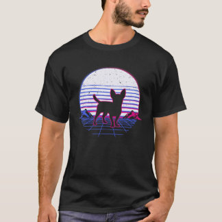 チワホアドッグパピーレトロヴィンテージサンセットギフト Tシャツ